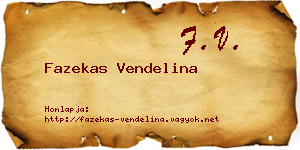 Fazekas Vendelina névjegykártya