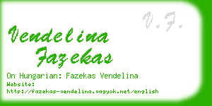 vendelina fazekas business card